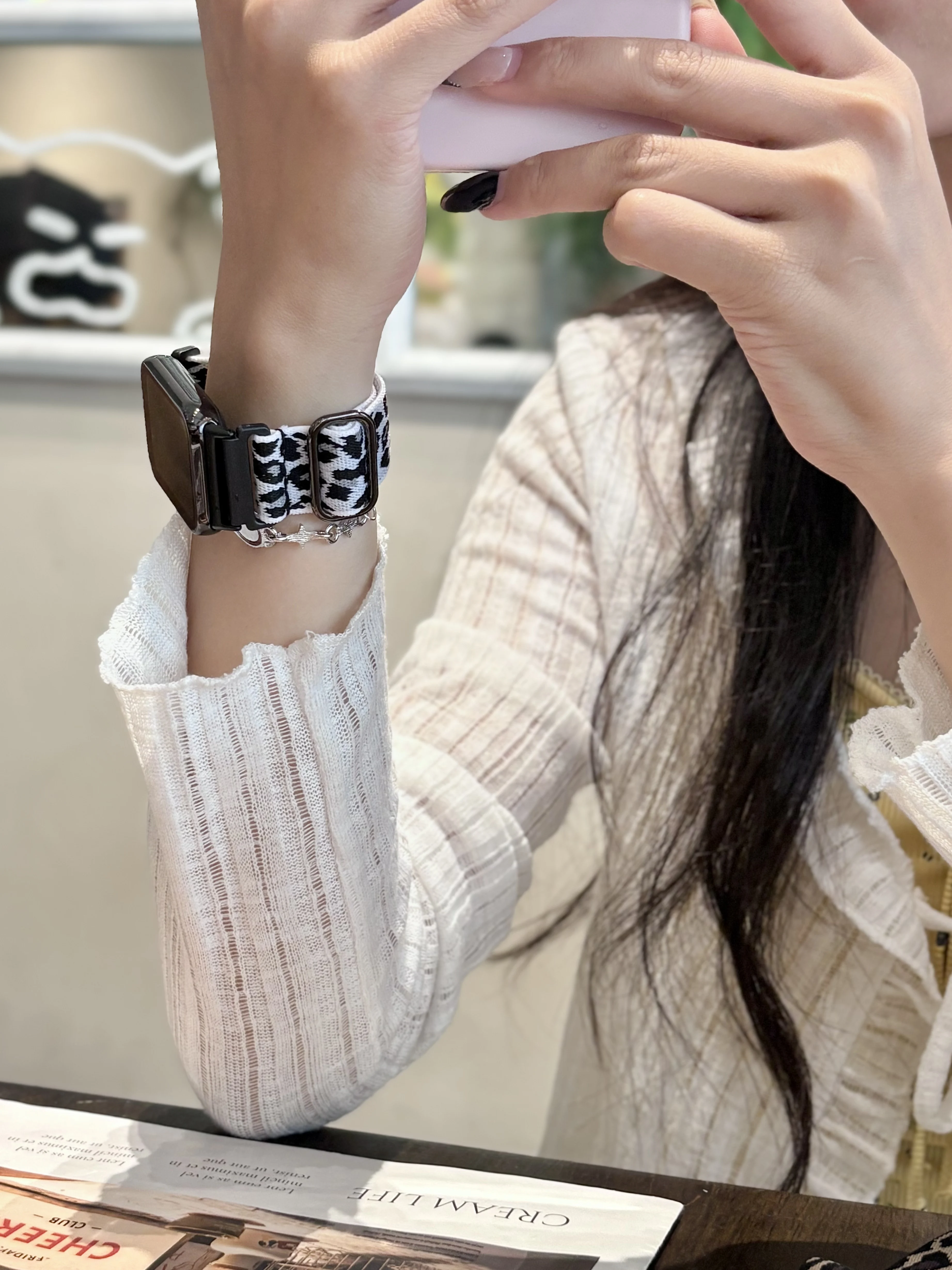 حزام الإفراج السريع بطبعة الفهد - حزام نايلون صديق للبشرة لـ Xiaomi Band 8 Pro/9 Pro & Redmi Band 4 للجنسين