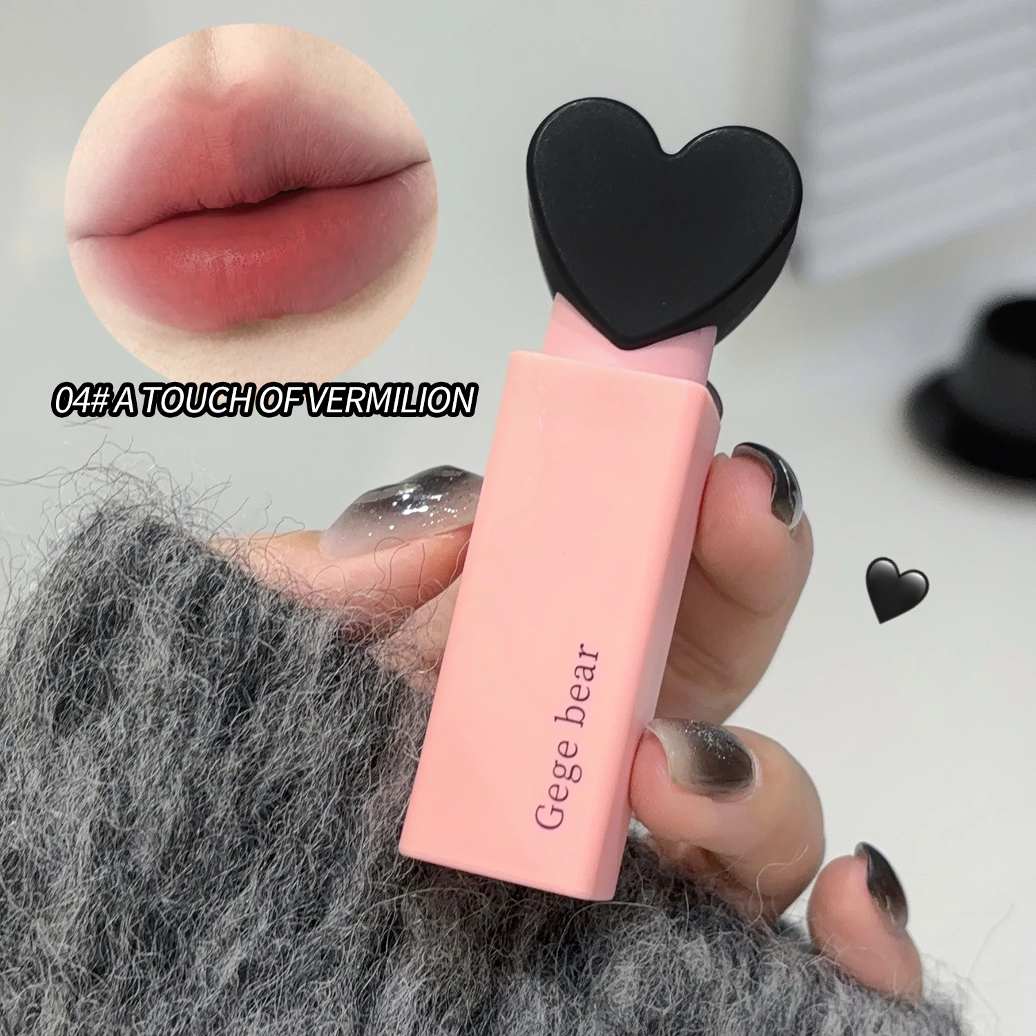 Dreamy Sweetheart Velvet Lip Glaze Gege Bear Matte Soft Texture Not Easy To Stick Cup Long-Lasting Lipstick