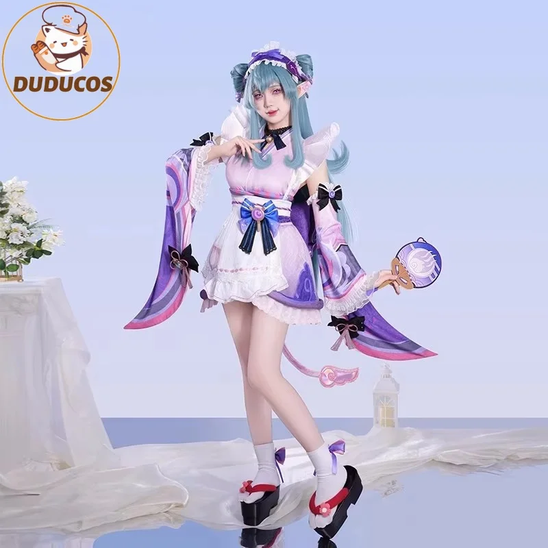 DUDU-SR Yumemizuki Mizuki Cosplay Costume Game Genshin Impact【S-2XL】Women Cute Dress Yumemizuki Plus Size