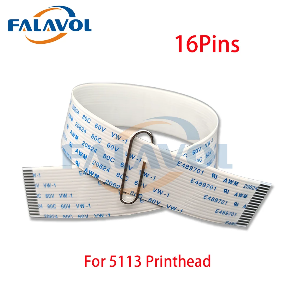 FALAVOL 16Pins 1.0mm Pitch FFC Flat Data Head Cable For Epson 5113 Printhead UV Eco Solvent Wide Format Printer