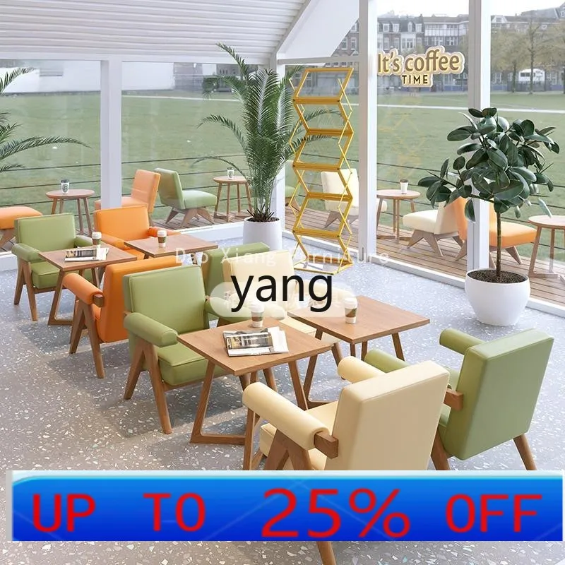 

lmm cafe sofa milk tea shop leisure book bar lounge area negotiation reception table and chair combination