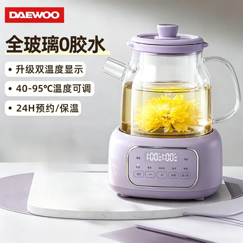 Full glass health pot office multifunctional constant temperature flower tea pot 0 metal health cup reservation insulation