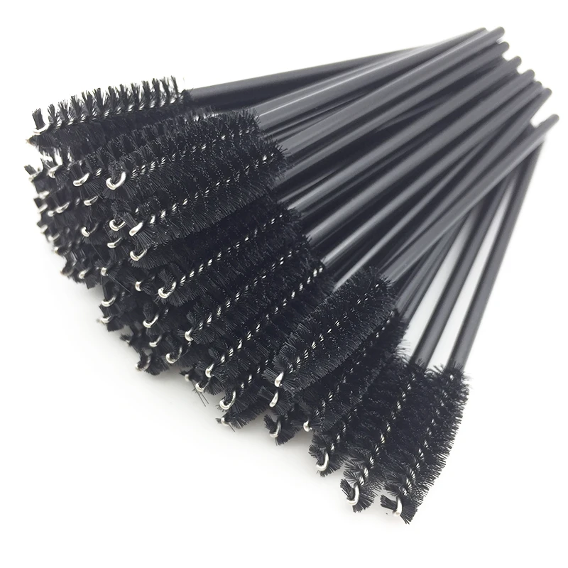 500Pcs Pro Salon Disposable Flexible Bendable Eyelash Extension Brushes Mascara Applicator Eyebrow Grooming Beauty Supplies