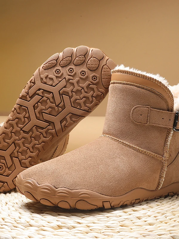 

Large Size Loose Outdoor Snow Boots Anti-Slip Soft Bot Mid-Calf Wide Foot Winter Cold Resistant Northeast Big Cotton Boots