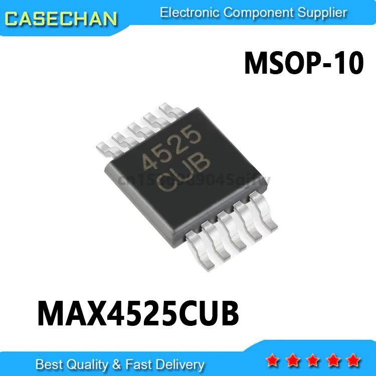 10PCS New and Original MAX4525 MAX4525CUB+ MAX4525CUB MSOP-10