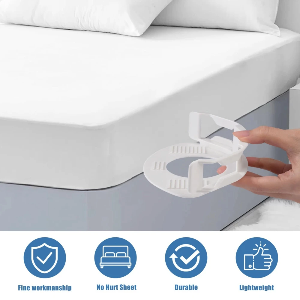 4pcs Heavy Duty Bedsheet Corner Tightener Clips High-quality materials durable and reliable Bed Sheet Grippers for Protectors