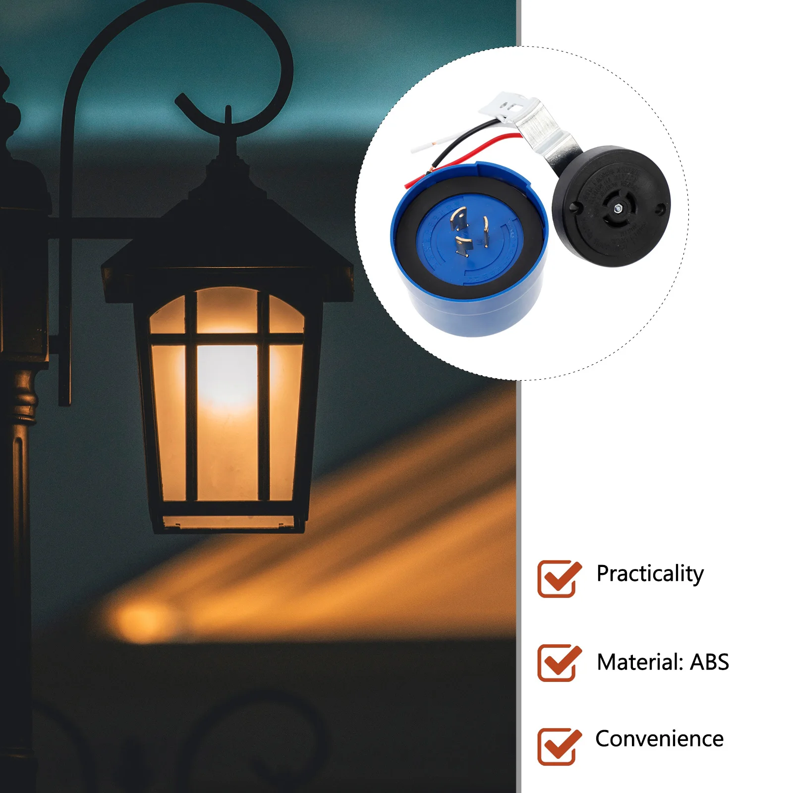 

Street Light Control Sensor Automatic Controller Security Detection Photoelectric Outdoor Waterproof ABS Copper