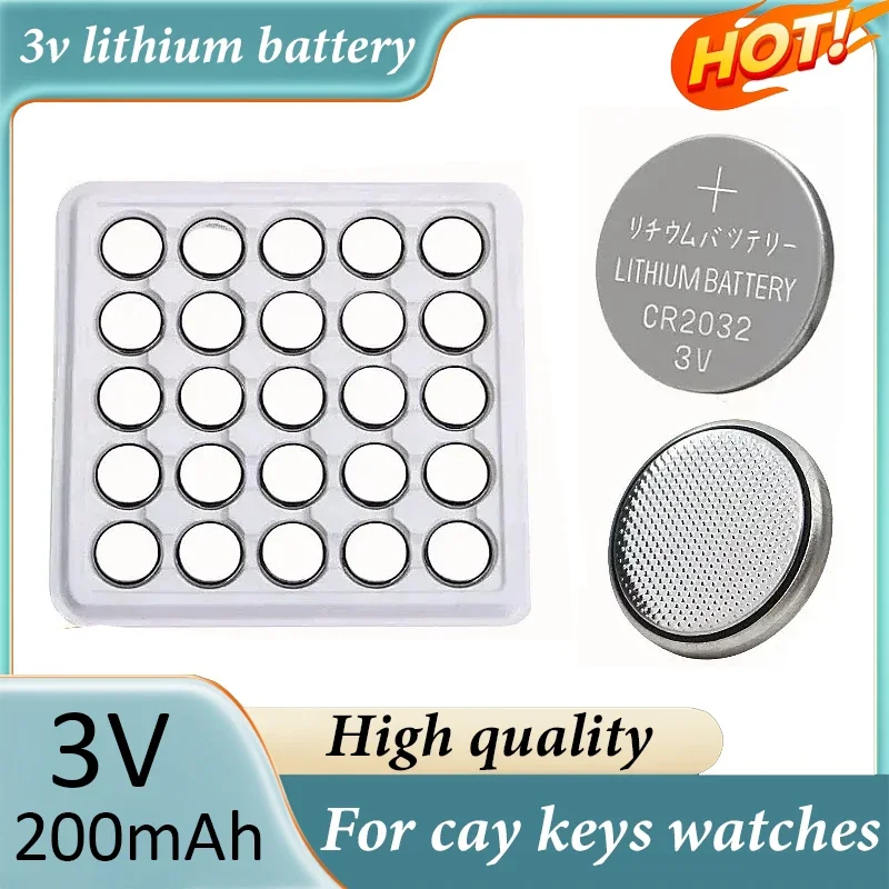 25-50pcs CR2032 3V Lithium Battery CR 2032 for Watch Remote Control Calculator Car Key Toy ECR2032 DL2032 Button Coin Cells