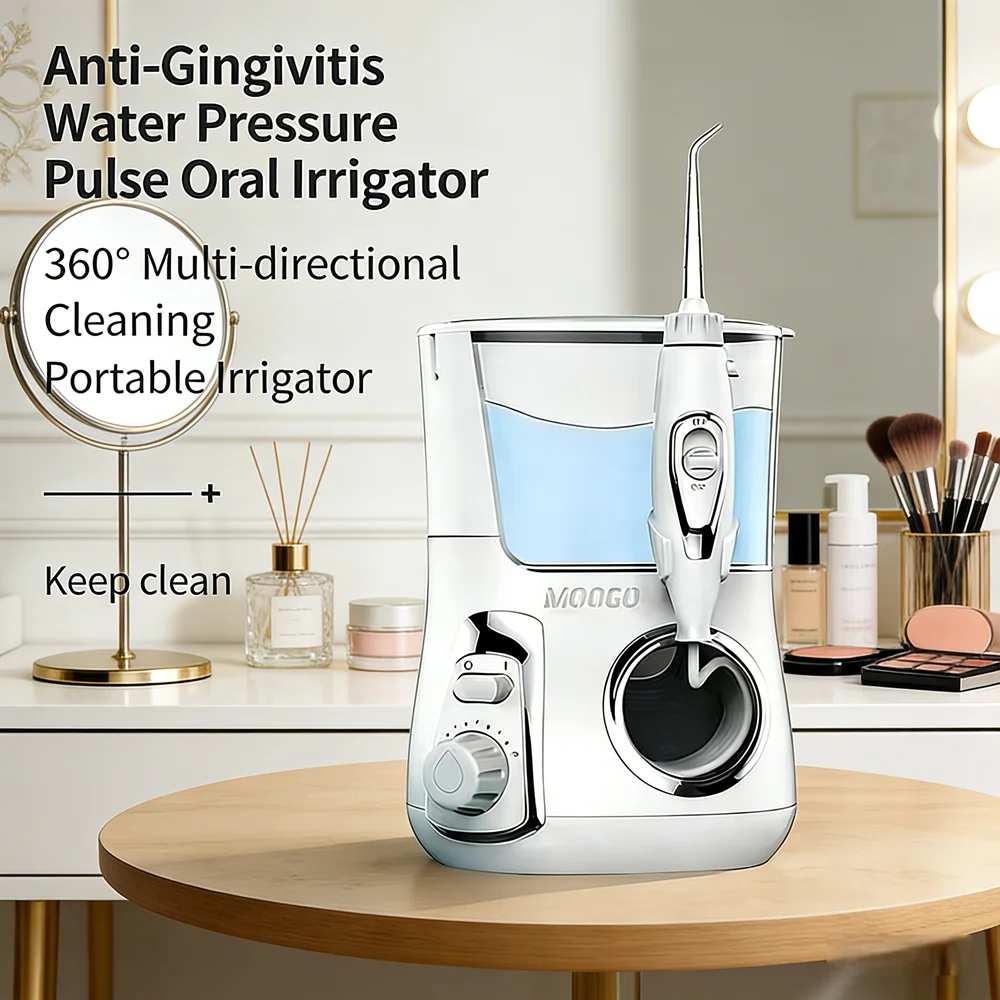 

Electric Teeth Water Flosser 10 Modes 800ML Desktop Oral Irrigator Professional Dental Health Device with 5 Tips