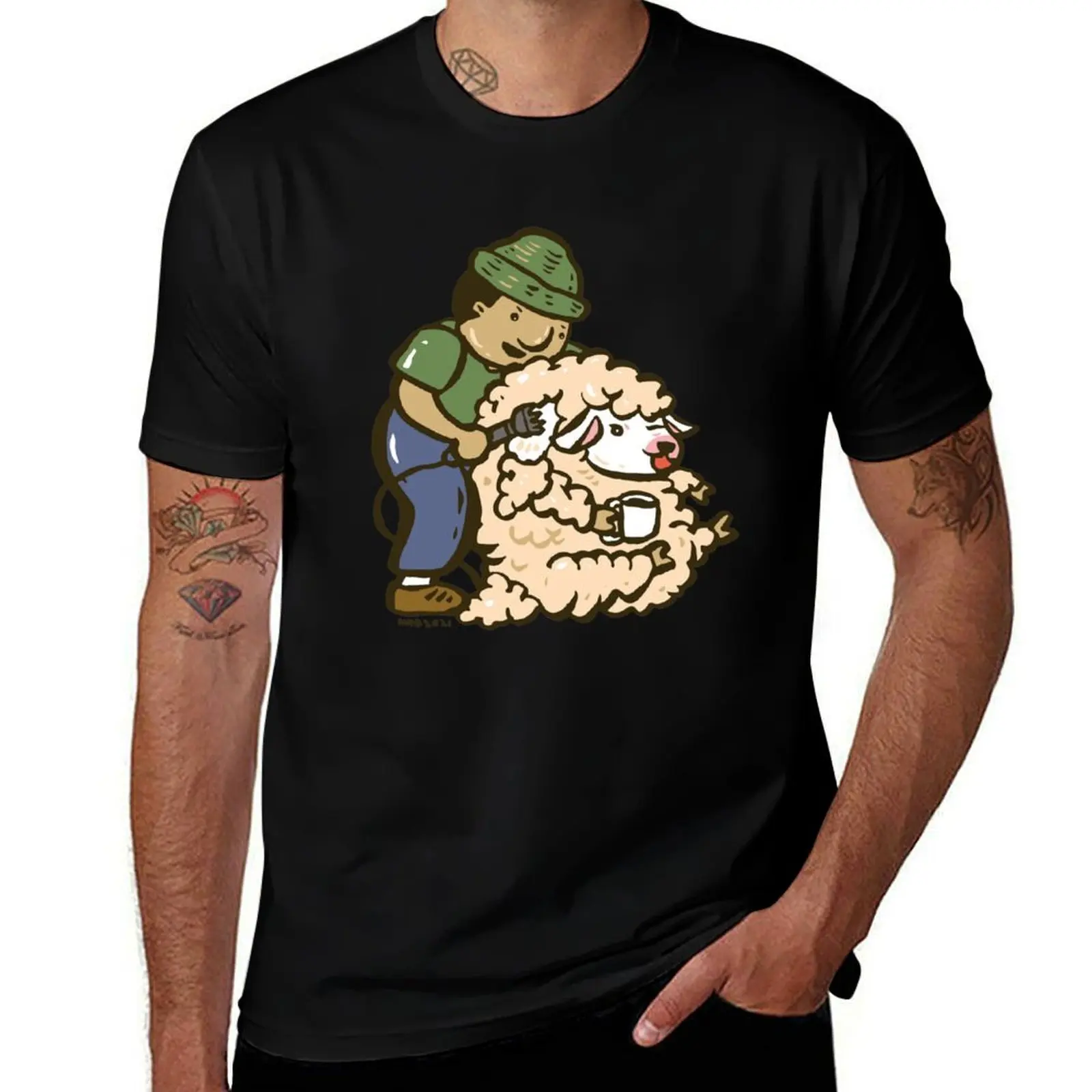 Sheep shearing cartoon #2 T-Shirt Labor Work Casual T-Shirt