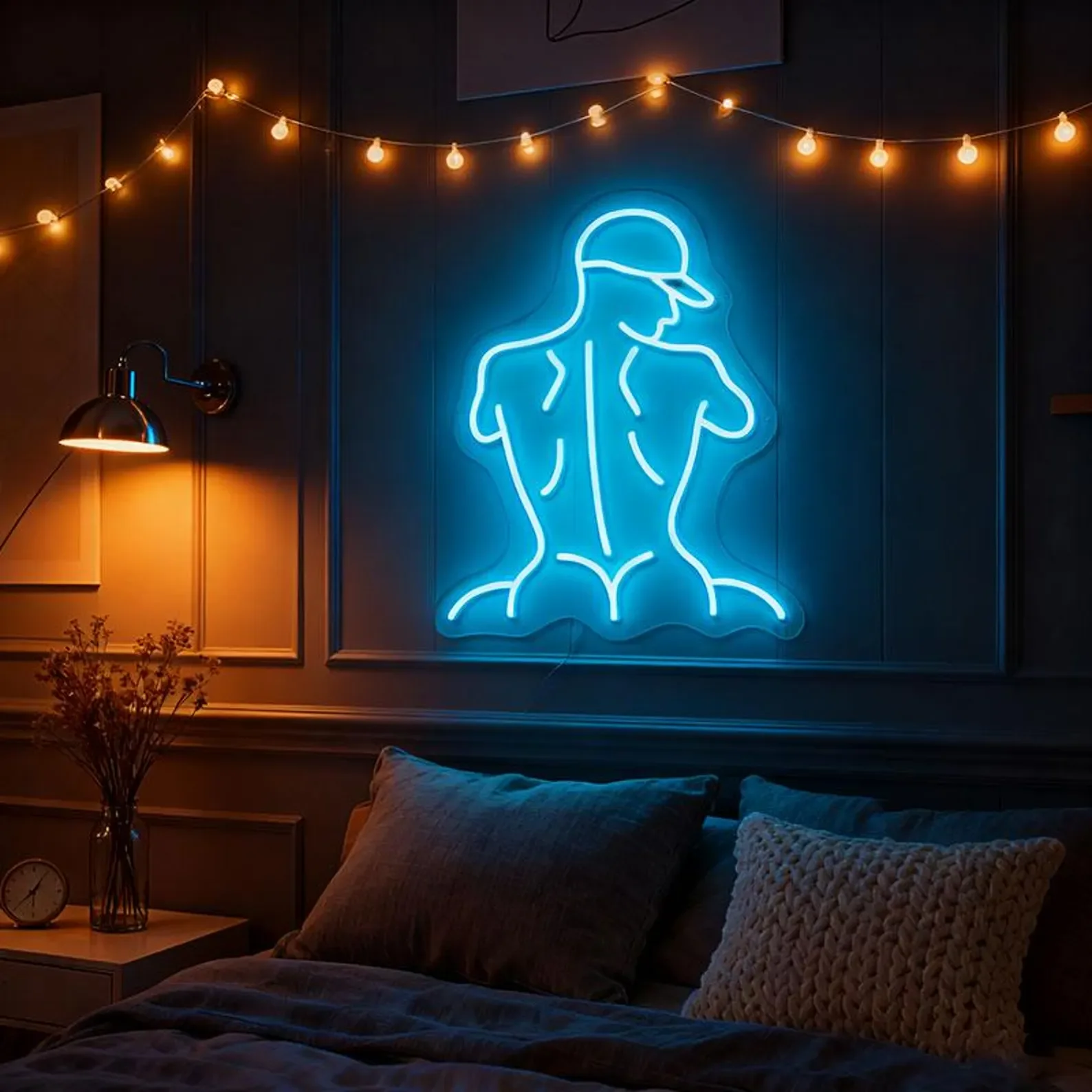 Man Body Neon Sign, Male Silhouette LED Light, Figure Wall Art, Bedroom Decor, LGBT Pride Wall Light