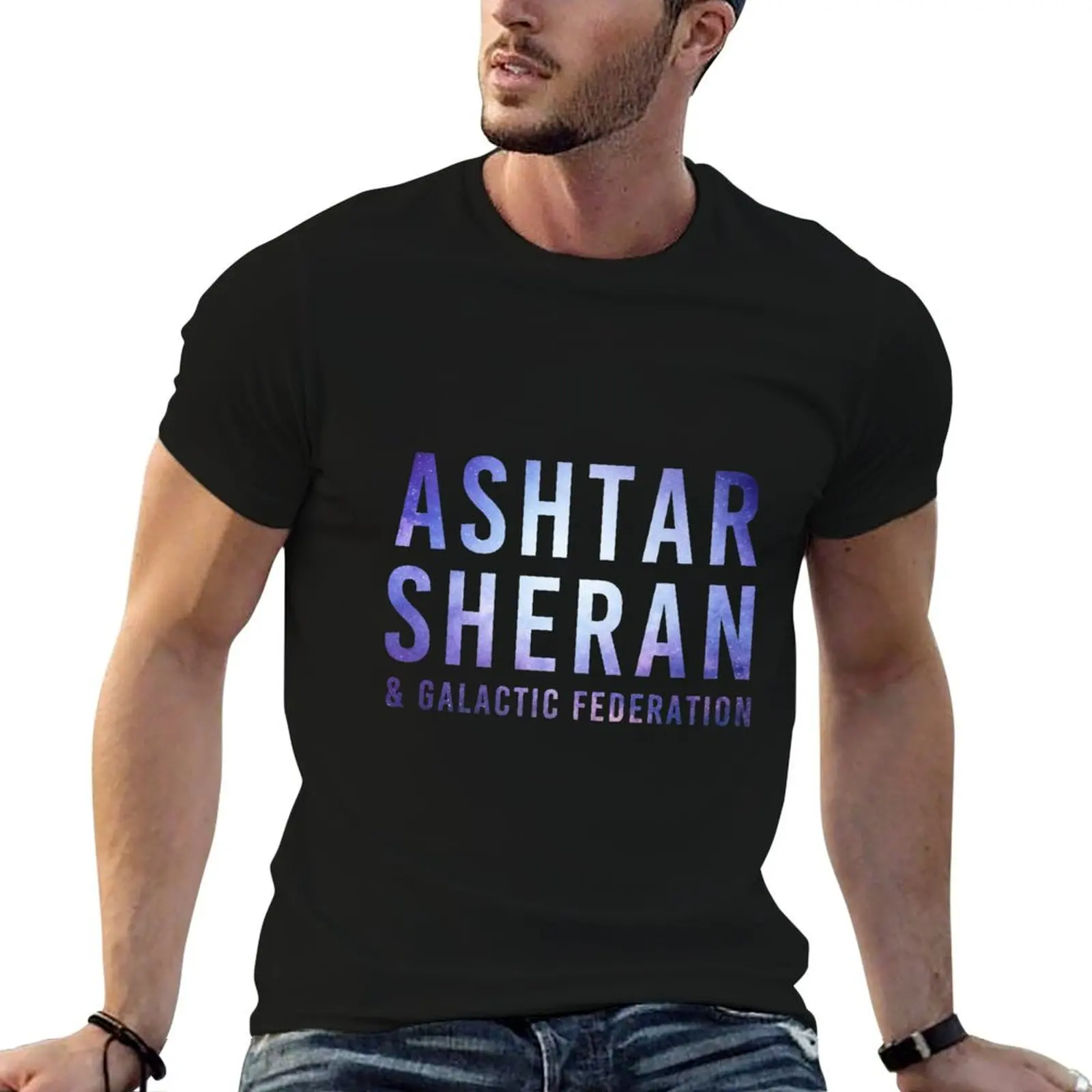 

Ashtar Sheran Galactic Federation Pleiadans Starseeds T-Shirt cotton t shirts man 100% cotton tshirt 100% T-Shirt