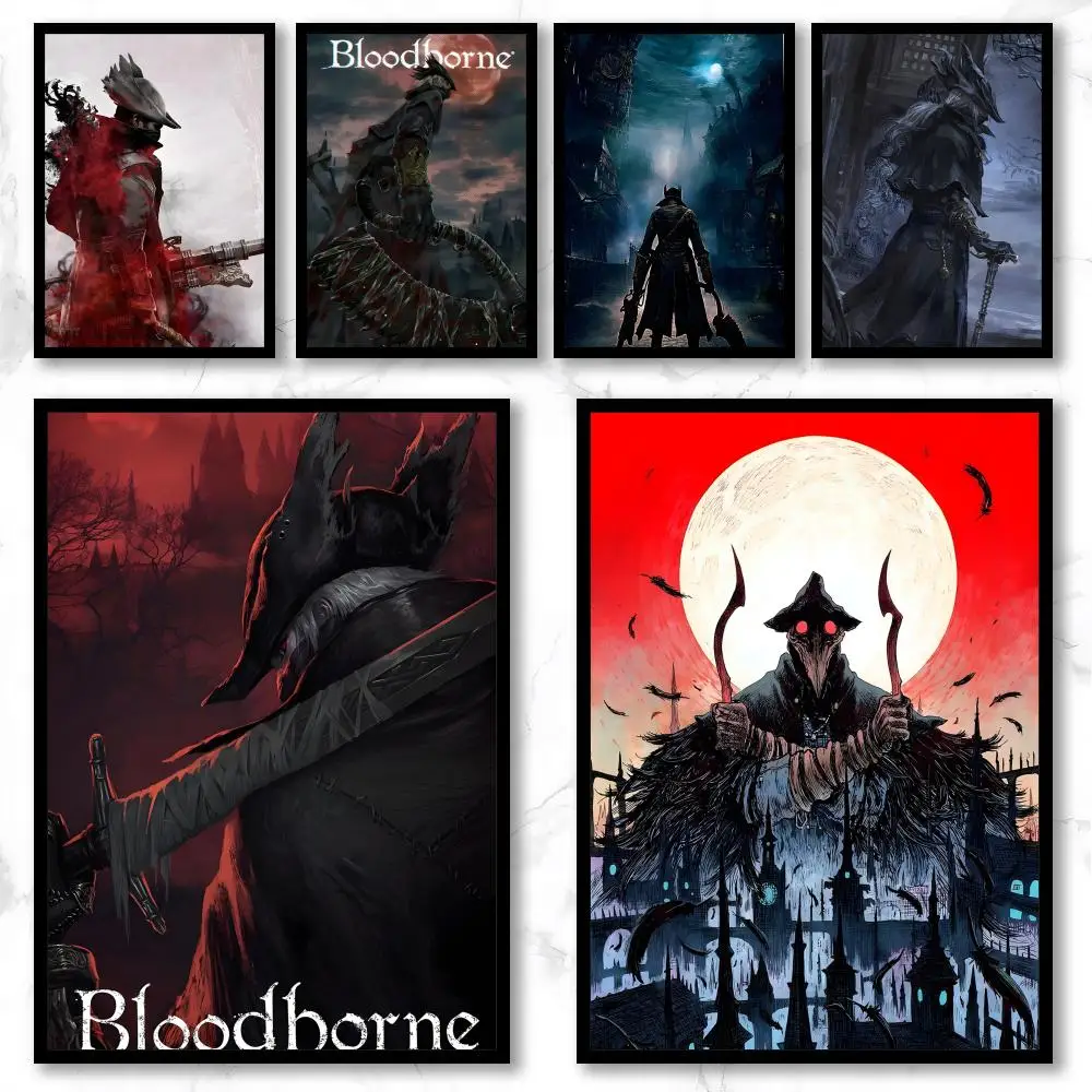 Game B-Bloodborne Poster Premium Art Wall Decor, Simple Ornament for Living and Leisure Areas