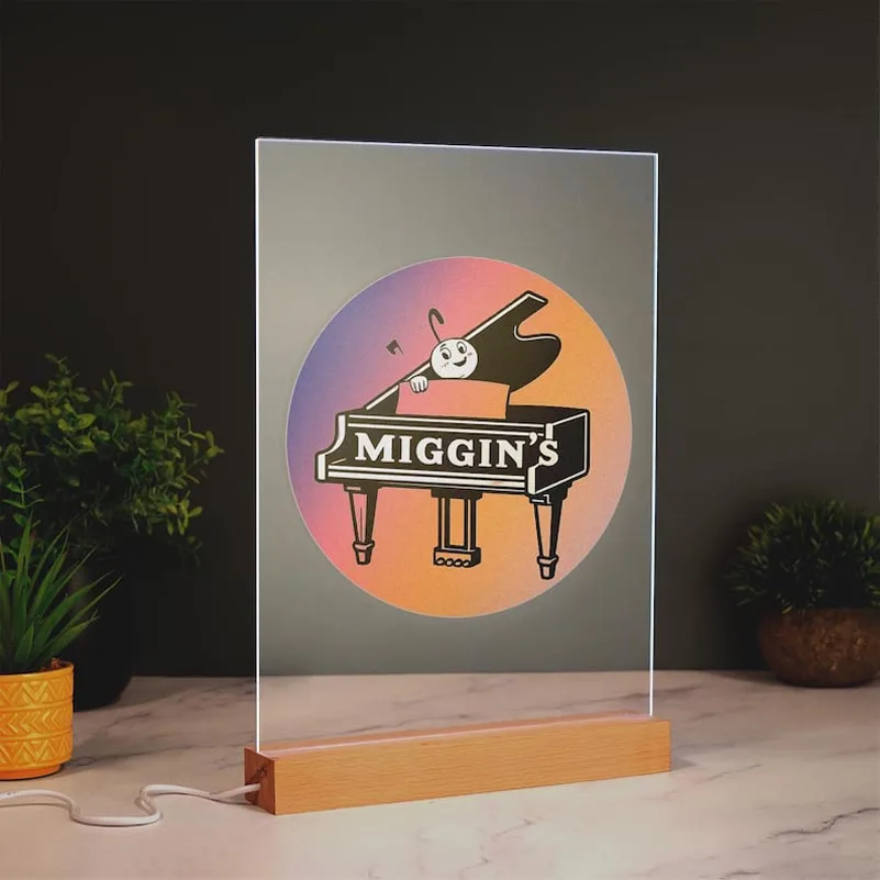 Custom Acrylic LED Business Sign Company Logo Desk Display Printed Acrylic Plaque Office Decor QR led logo Corporate Gifts - Image 5