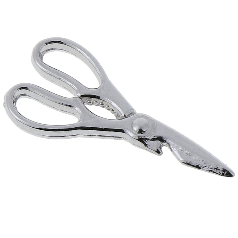 Hot sale 1Pcs Mini Metal Scissors Miniature Dolls House Furniture 1:12 Dollhouse Decor