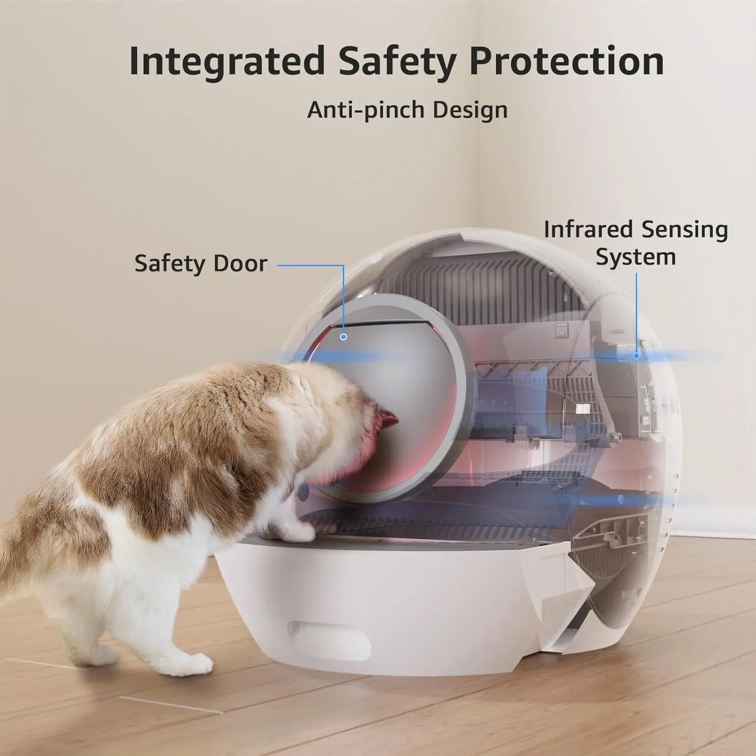 Large Automatic Smart Cat Litter Box Self Cleaning Fully Enclosed Cats Litter Box Tuya APP Control UV Sterilization Cat Toilet