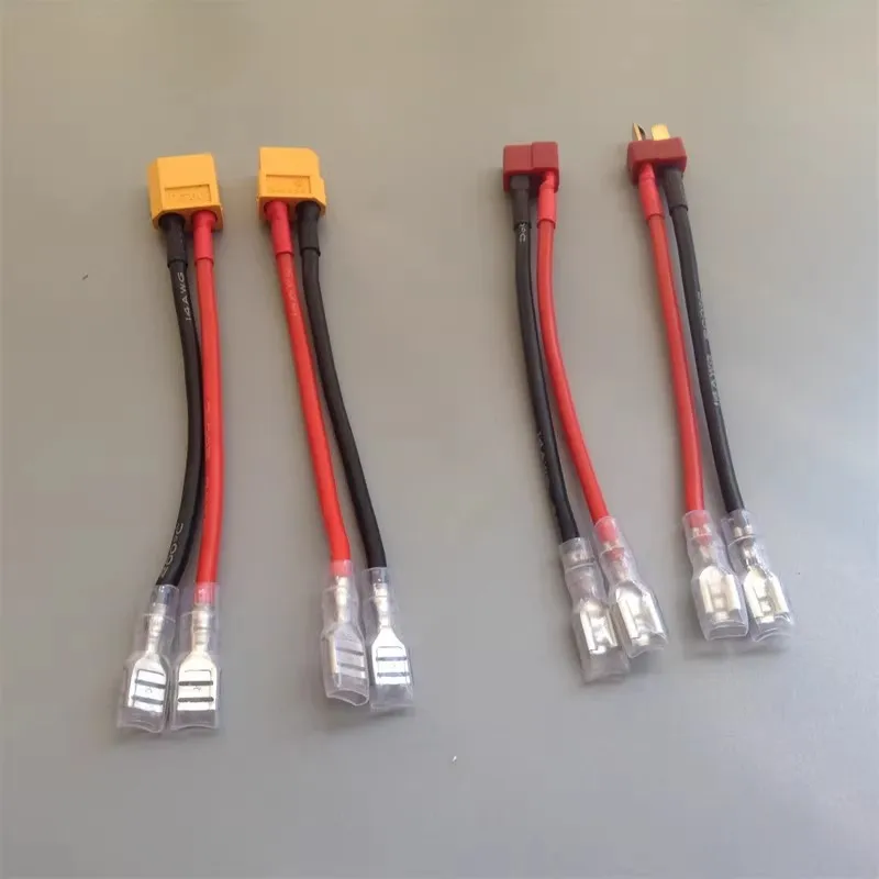 Xt60 T-Plug To 6.3mm 14Awg High Temperature Silicone Wire Power Cord 895 997