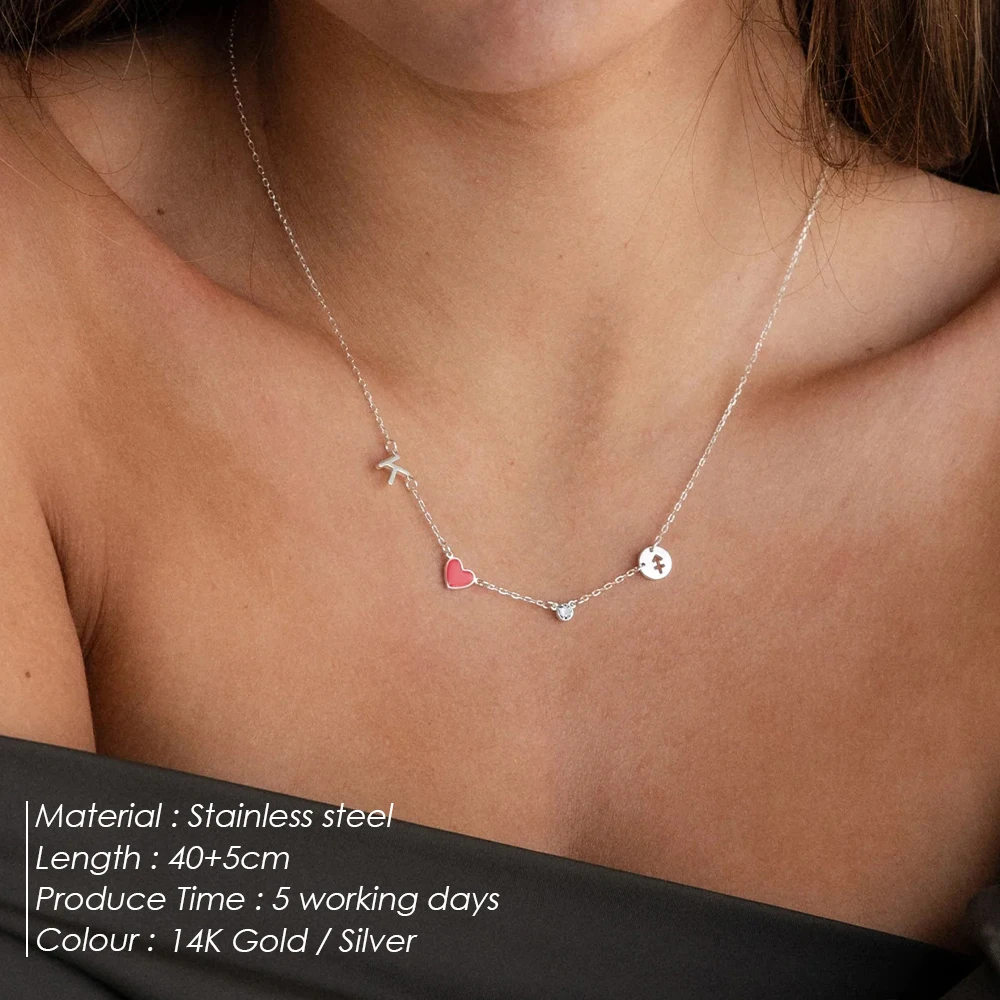 EMANCO Colorful Rhinestone Customized Stainless Steel Constellation Necklace Gold-plated Fashion Waterproof Jewelry Gift
