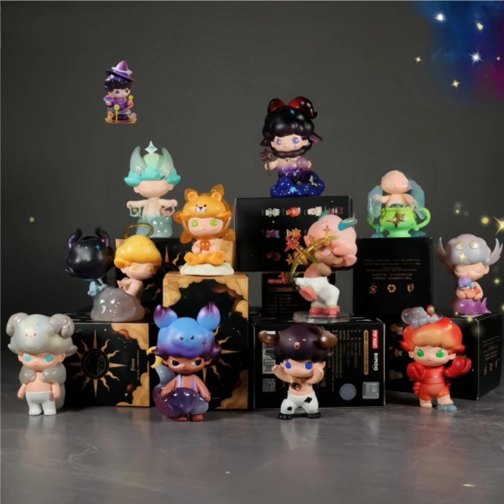 Genuine Original Dimoo Twelve Constellations Blind Box Gemini Doll Car Ornament Creative Gift Tabletop Ornament Kids Gifts