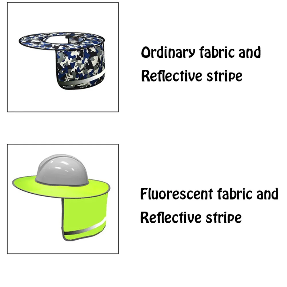 Reflective Stripe Outdoor Protection Cap Cover High Visibility Reflective Stripe Safety Hat Sun Shade Working Sturdy