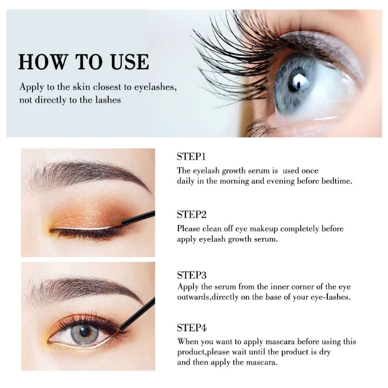 SaisonanciFast Growth Treatment Wimperserum Sterke verlenging Lash Vloeibare wimpers Verlenging Essence Dikker Sterker Krultang dziatemala