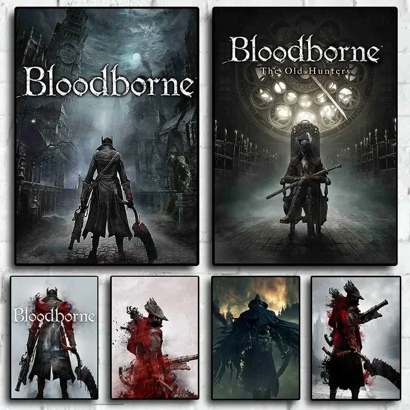 Bloodborne PS videojuego arte de pared, decoración para sala de estar, habitación de niños, pintura en lienzo moderna, carteles, decoración del hogar, regalo