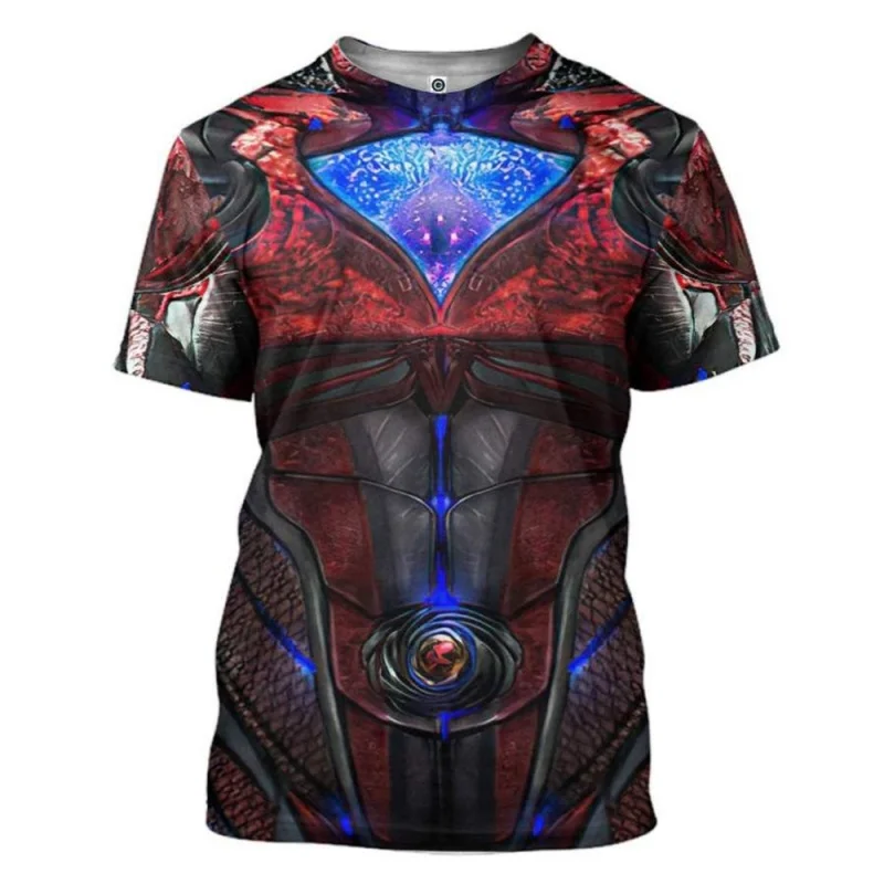 Mechanical Armor Pattern T Shirt For Men Retro Armor 3D Printed Tees Summer Casual Short Sleeve O-Neck Tops Oversized T-Shirts