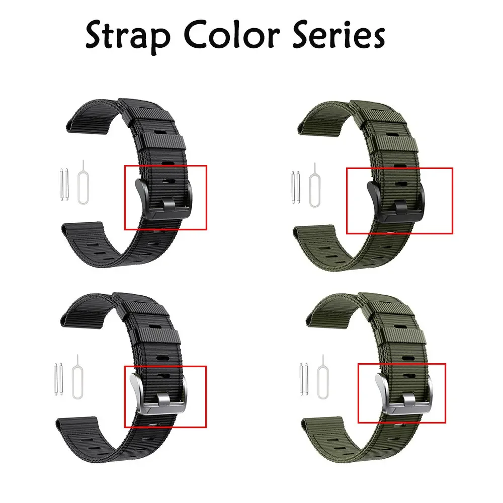 Nylon Sport Band for Garmin Instinct 3 22mm Nylon Strap with Reinforced Thick Spring Bars for Garmin Instinct 2 Solar Tactical