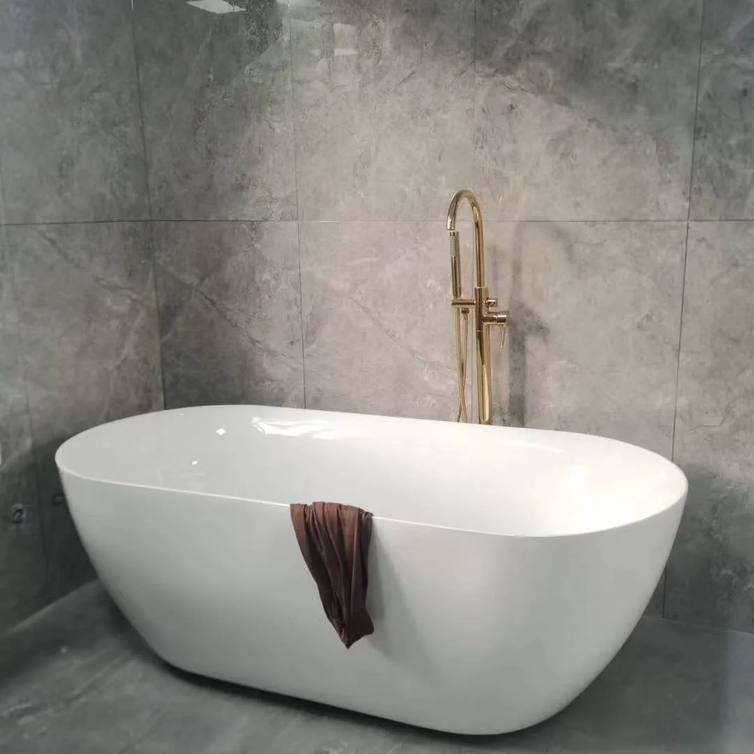 Acrylic thin-edged bathtub, independent deepened large bathtub Engineering Hotel B & B Beauty Salon large