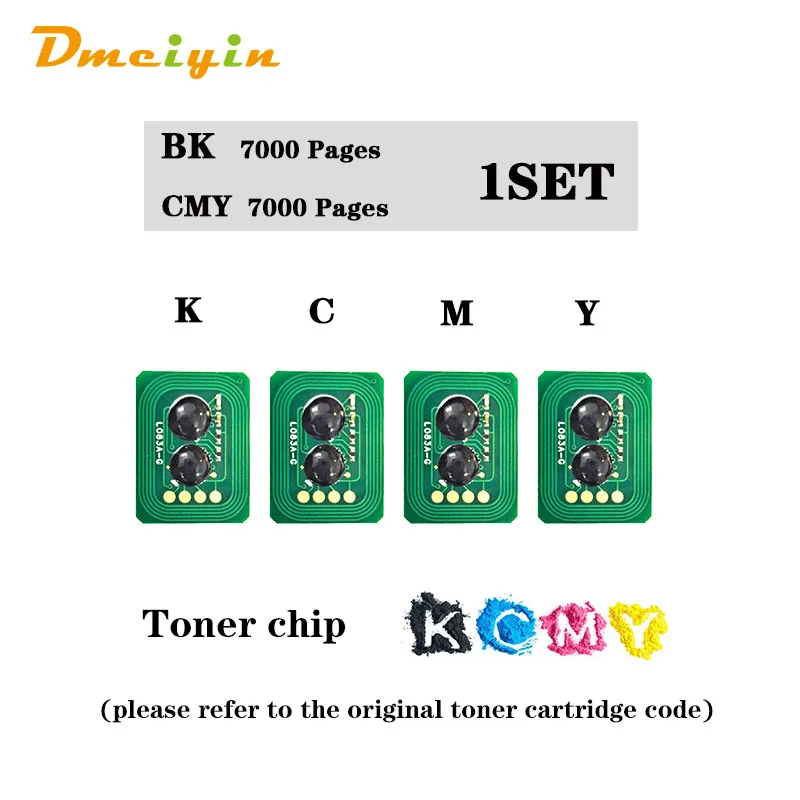 Para OKI C823/C833/C843 ME/Rusia Y EUR versión 7k páginas Chip de tóner BK C M Y Color