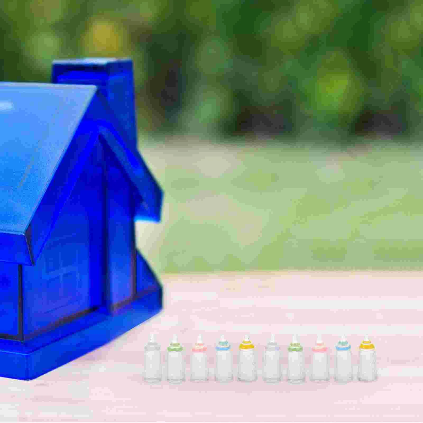 

30pcs Miniature Baby Bottle Ornaments Baby Shower Favors Mini Plastic Baby Bottle baby boy gift basket