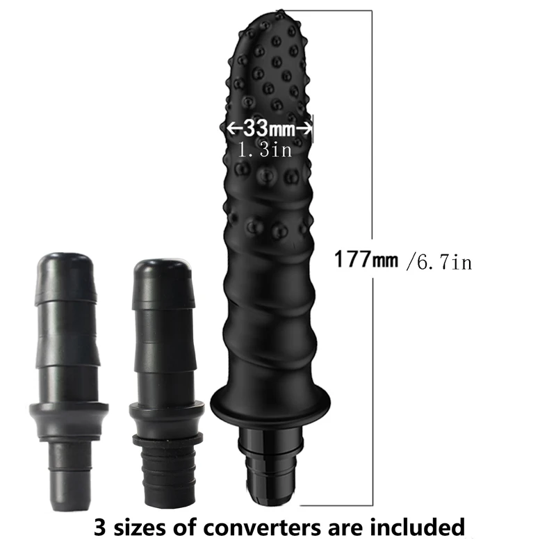 Black Silicone Fascia Gun Massage Head, Vários Usos Incluindo Três Interfaces, Usado para Fascia Gun, 1Pc