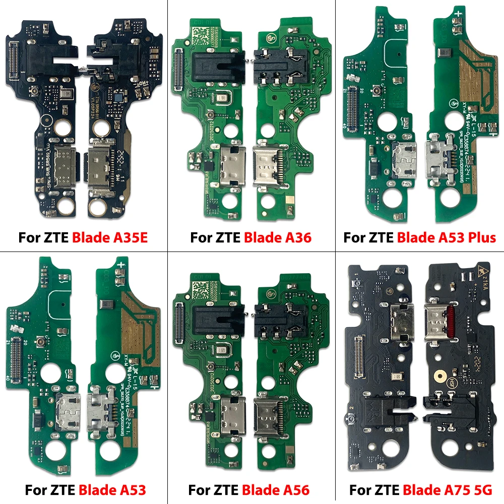 USB Micro Charger Charging Port Dock Connector Board Flex Cable For ZTE A72 5G Blade A34 5G A35 A55 A35E A36 A53 Plus A56 A75 4G