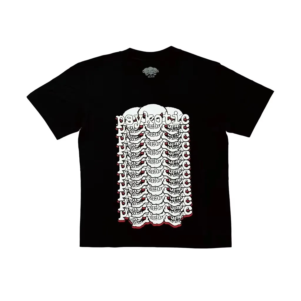 New Men Osamason Skull Psykotic Tour Mech T Shirts T-Shirt Hip Hop Skateboard Street Cotton T-Shirts Tee Top US size e120