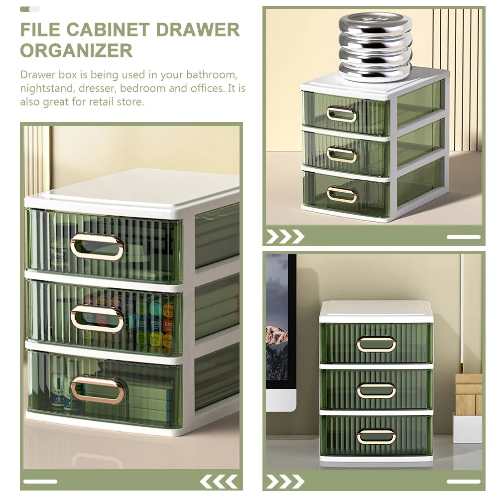 

Plastic Makeup Organizer Drawer Type Storage Box Desktop Organizer for Cosmetics Skin Care Multi-Function Desk Organizing Sundry