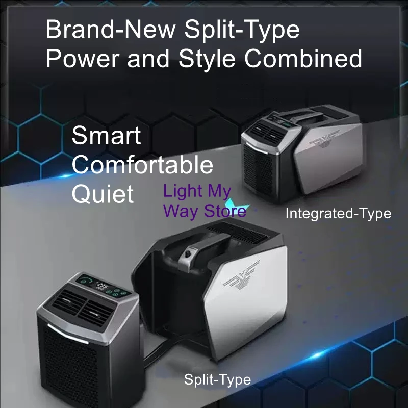 Split-type, installation-free inverter air conditioner; portable air conditioner; compressor-cooled air conditioner for camping
