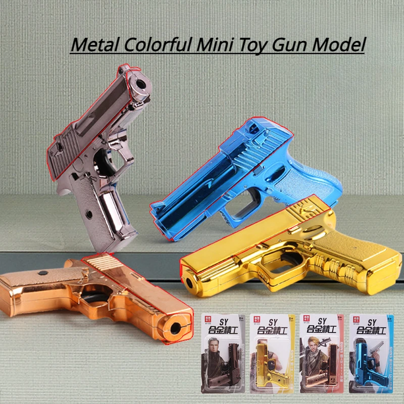 1:6 スケールミニおもちゃの銃モデル精巧な合金金属製フェイクガンコレクションディスプレイ用小さな男の子子供の誕生日プレゼント