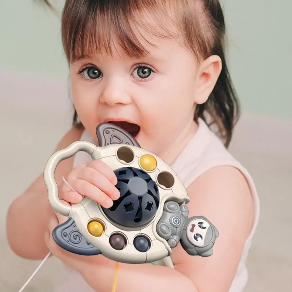 Juguete de cuerda de bebé astronauta, juguete interactivo de dentición, desarrolla juguetes sensoriales cognitivos Montessori, regalos de tigre Animal