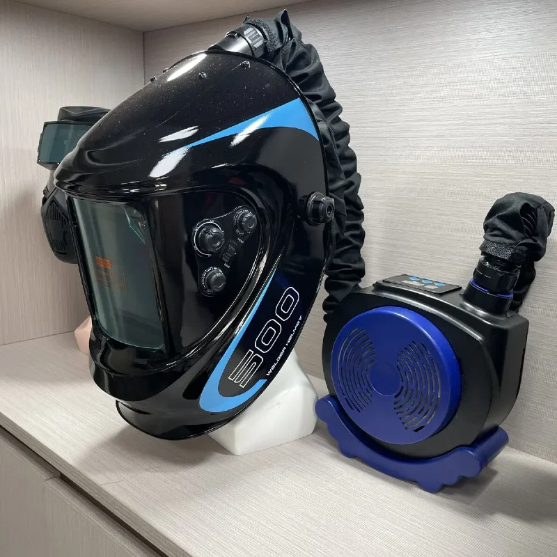 Best Selling Welder Protect Auto-darkening Welding Helmet Respirator Solar Lithium Battery Three-Layer Filter Air Hood 0.1-0.9s