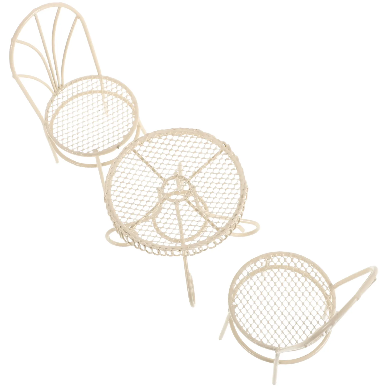 

1Set Miniature Garden Furniture Set Exquisite Small Chair Table Miniature Office Desk Ornament for Home Decor Furniture