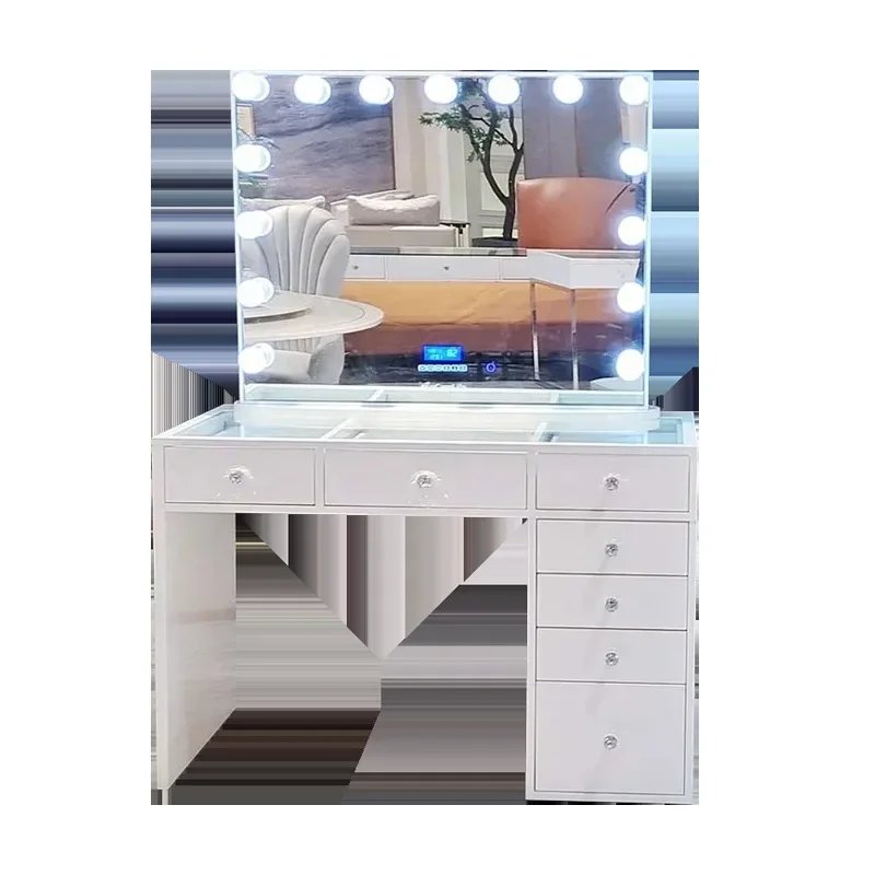 Simple dressing table, small bedroom, single glass, new Chinese style studio, dressing table, home computer desk, all in one