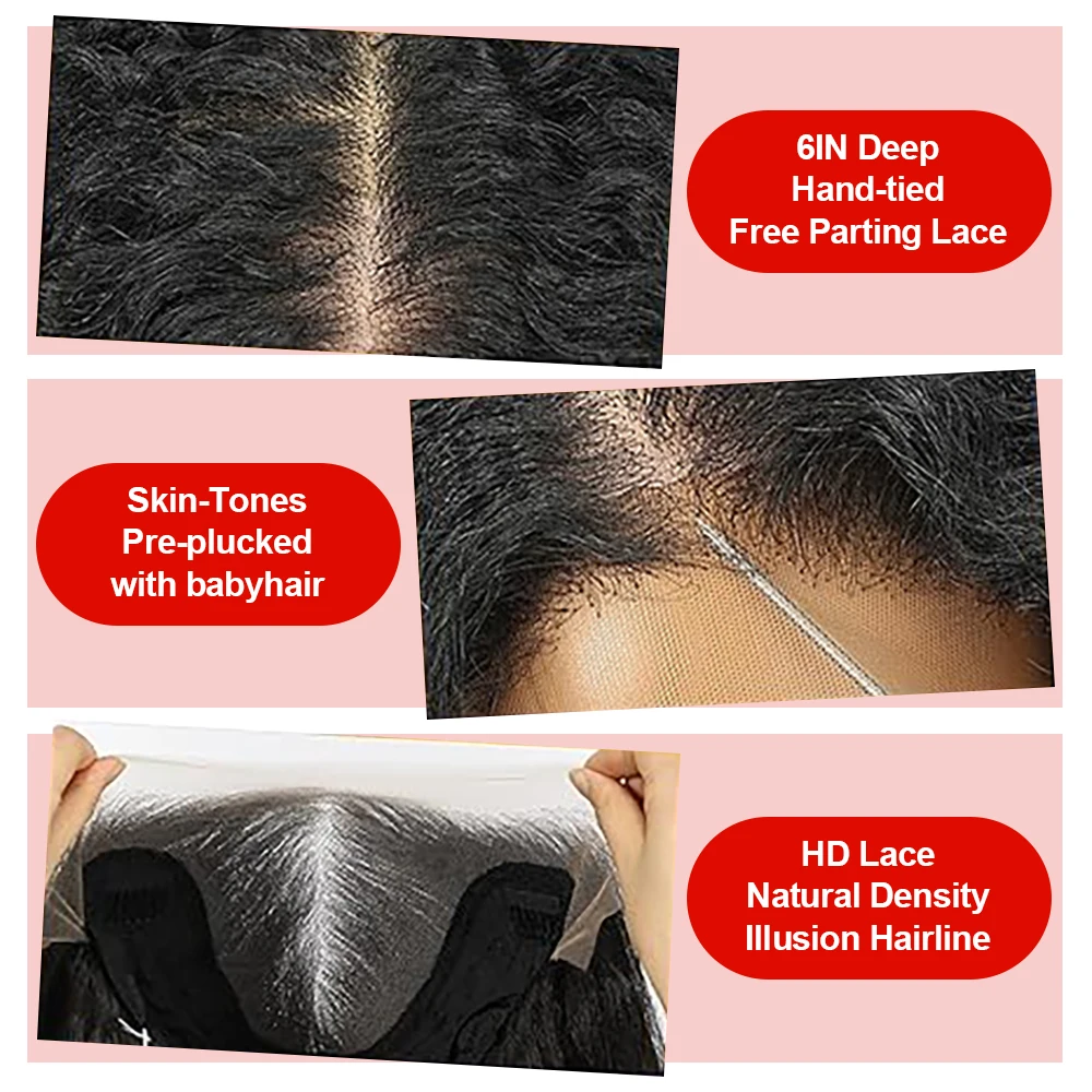 Curly Wig Human Hair 13x6 HD Lace Frontal Deep Wave Wig Ready To Wear Short Bob Wig 7x5 Glueless Wigs Lace Front Human Hair Wigs