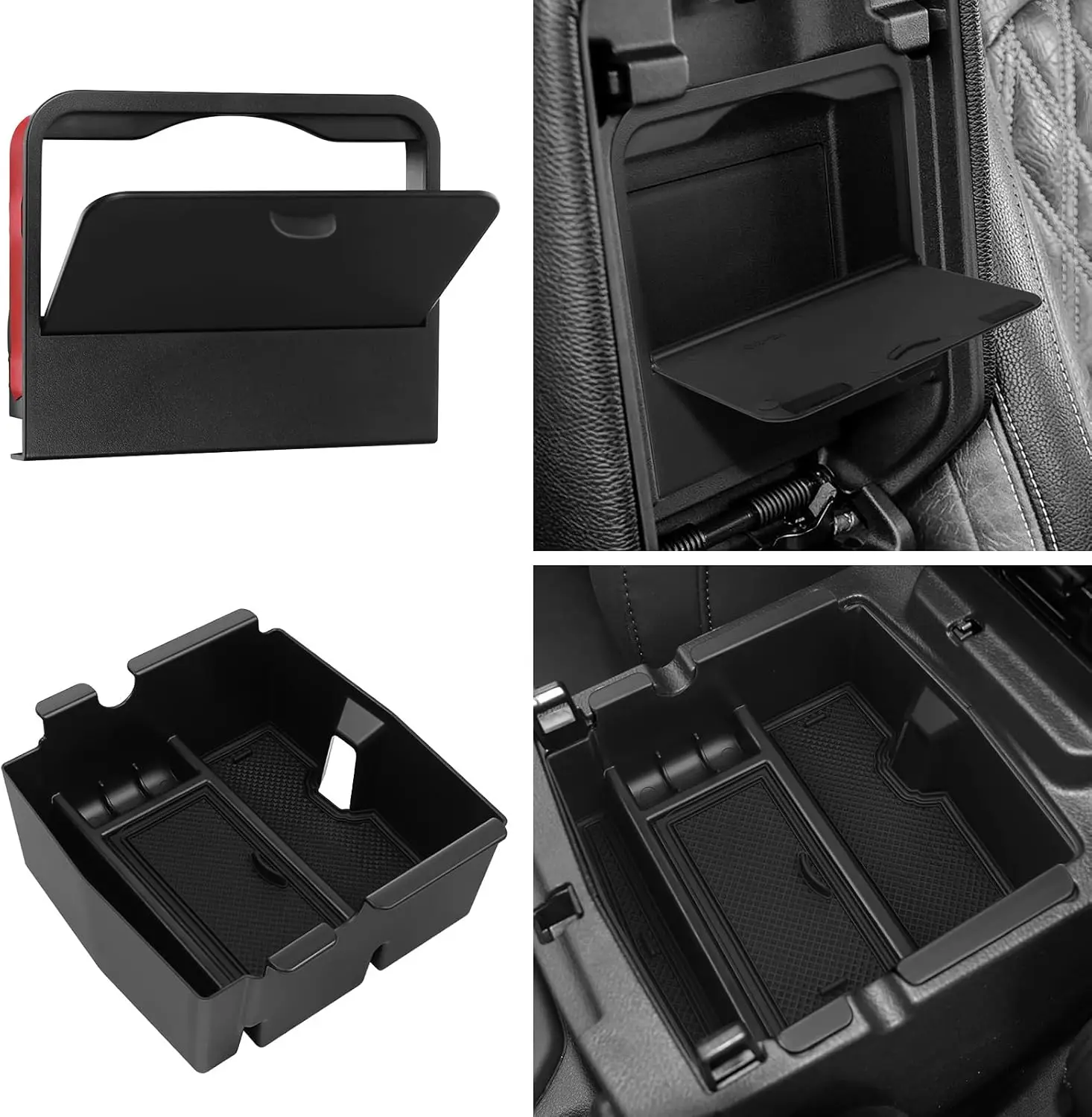 

For Jeep Wrangler JL JT 2018 2019 2020 2021-2025 One Touch Hidden Storage Box Armrest Storage Organizer Wrangler Accessories