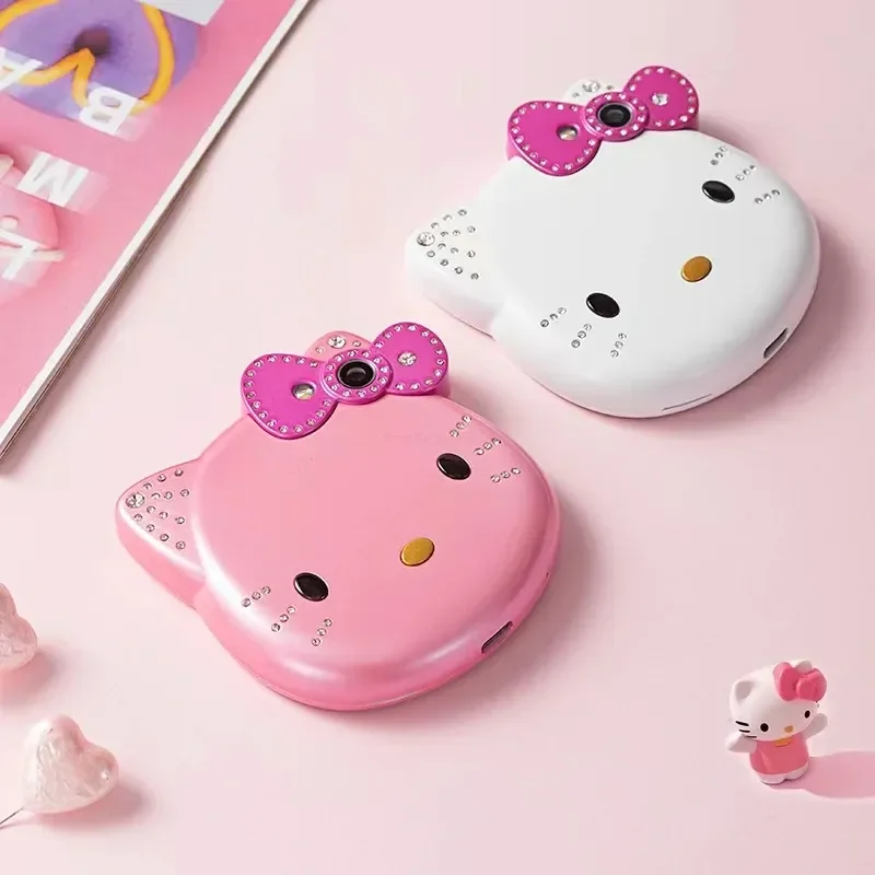 Sanrio Anime Kawaii Hello Kitty Figures Mobile Phone Mobile Phones Cartoon Student Children Mini Mobile Phone Girl Gift Kt Toy