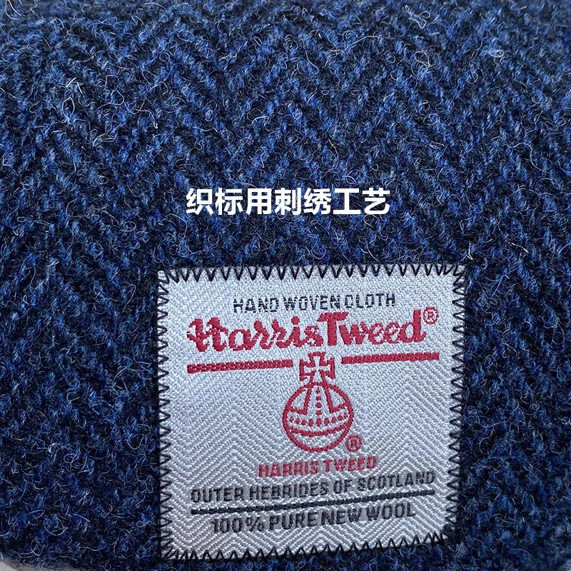 British Genuine Harris Tweed Wool Cap, Classic Retro Octagonal Peaked Newsboy Hat Warm Lined Casual Vintage Driving Cap Unisex