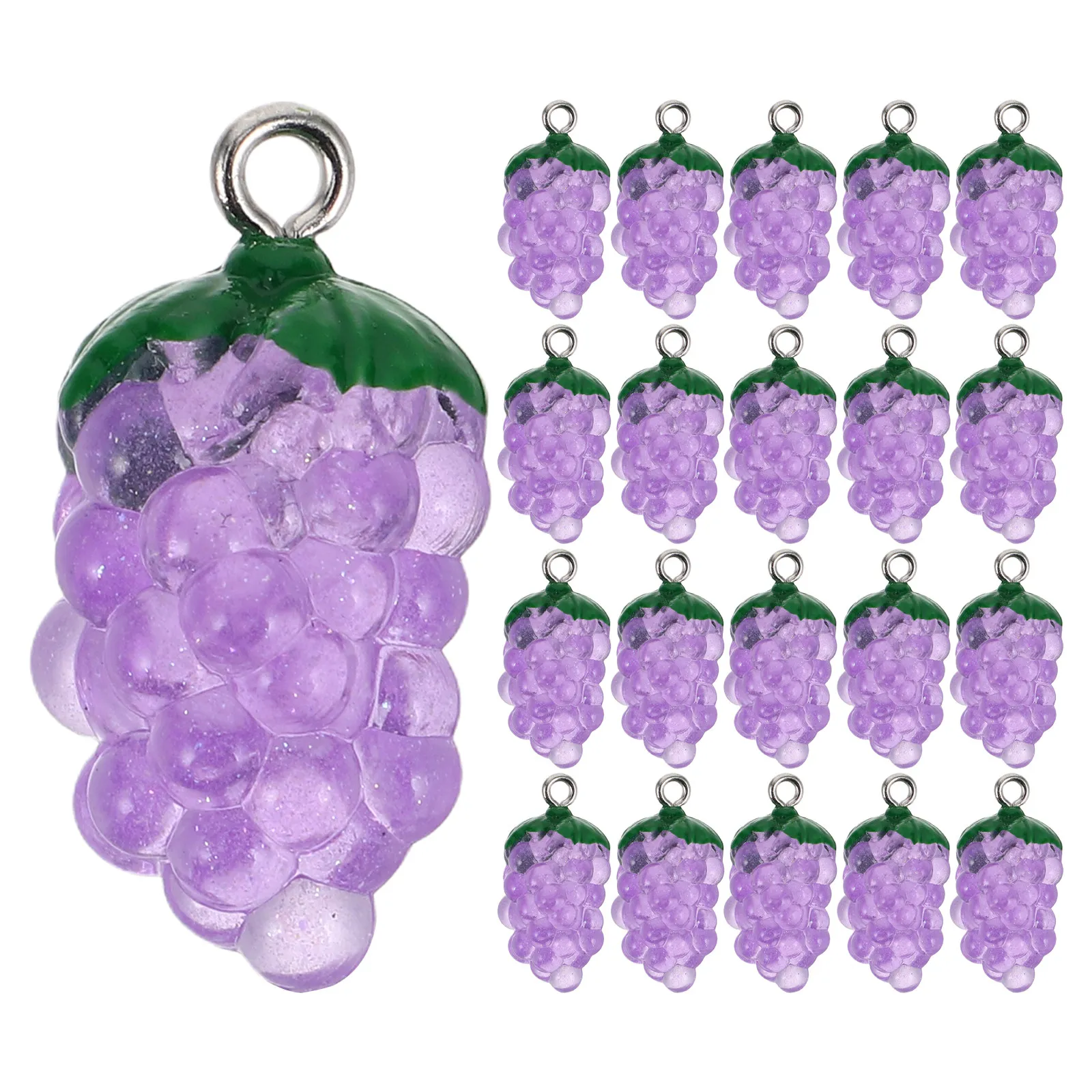 

50 шт. мини-подвесок в форме винограда, милые японские фруктовые шармы для изготовления украшений своими руками: ожерелий, браслетов, серег, уникальный дизайн