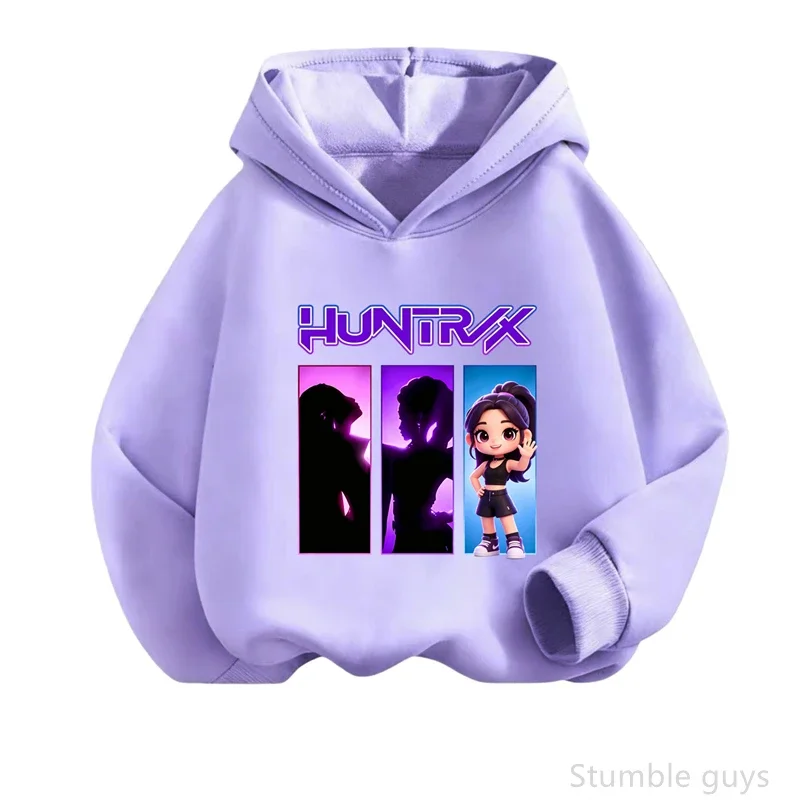 Daily Basic Essential  Hoodie Kids Spring Fall Anime Long Sleeve Hooded Pullover Simple Casual Streetwear Clothes