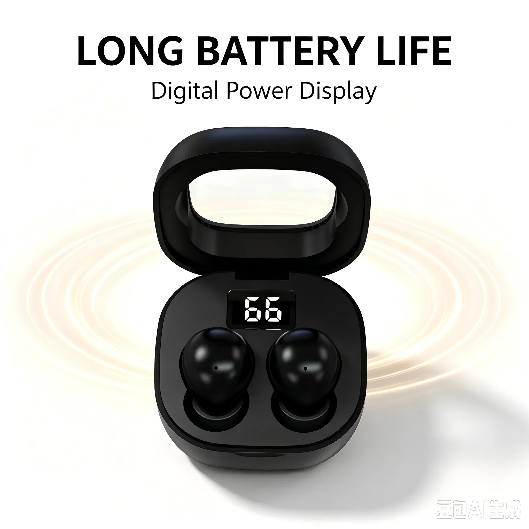 Ultra-thin Invisible Sleep Bluetooth Earbuds, Tiny Wireless Headphones with HiFi Audio & Digital Battery Indicator for Sleep Use