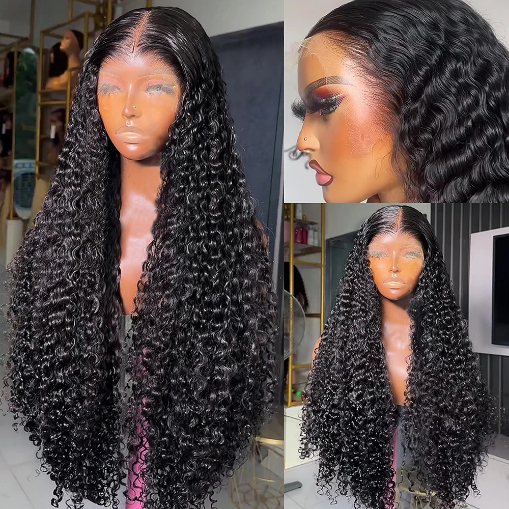 250% HD Lace Wig 13x6 Human Hair Deep Wave Lace Frontal Wig Brazilian Curly Wet and Wavy Lace Front Wigs For Women Pre Plucked