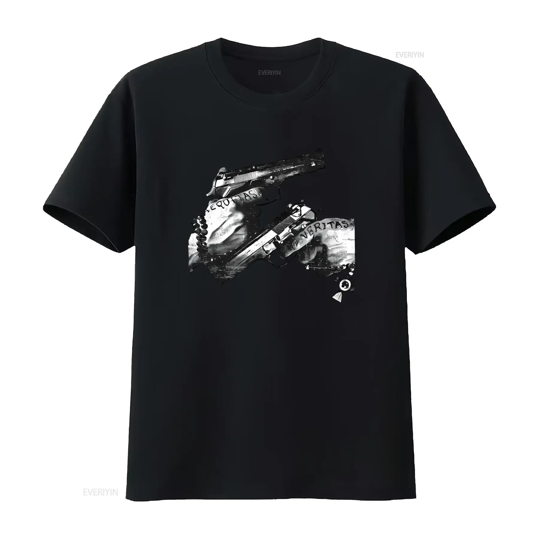 VERITAS AEQUITAS T Shirt Blood Boondock Tattoo Path Saints God Design Men's Fashion  vintage Washed Soft Stretched Casual